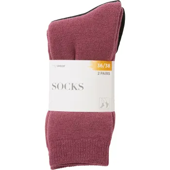 Thermosocka 2p svart/rosa 39/41 mywear.