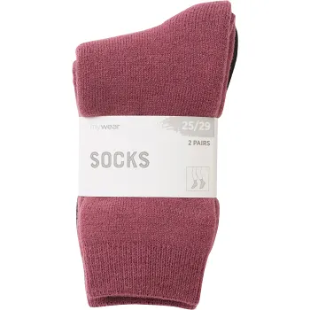 Thermosocka 2p svart/rosa 25/29 mywear.