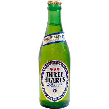 Lättöl Ljus 2,2% 33cl Three Hearts.