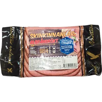 Skinkinnanlår Alspånsrökt 100g Bastuträsk Charkuteri.