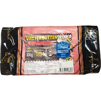 Västerbottensskinka Rökt 100g Bastuträsk Charkuteri.