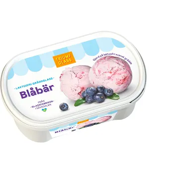 Gräddglass Blåbär laktosfri 500ml Triumf Glass.