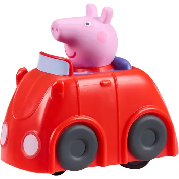 Bilbana med röd bil Greta Gris.