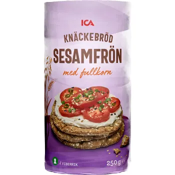 Fullkornsknäcke Sesam 250g ICA.