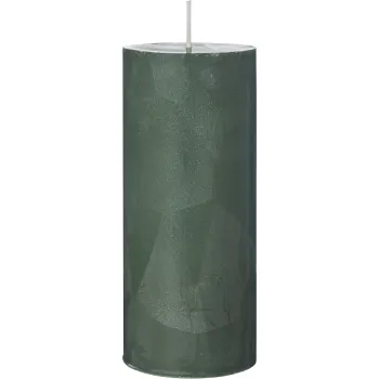 Blockljus stearin mörk grön ICA.