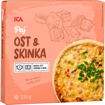 Ost &amp; skinkpaj Fryst 220g ICA.