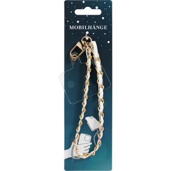 Mobilsmycke Vit /guld.