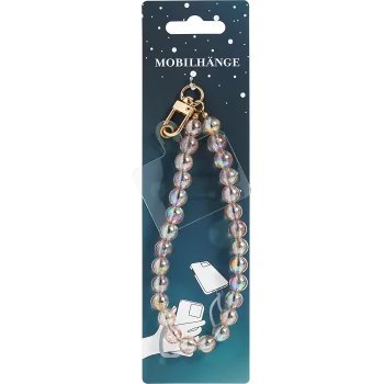 Mobilsmycke rosa pärlor.