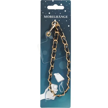 Mobilsmycke Svart/guld.
