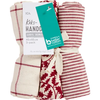 Kökshandduk Holly 3p 45x65cm  ICA.