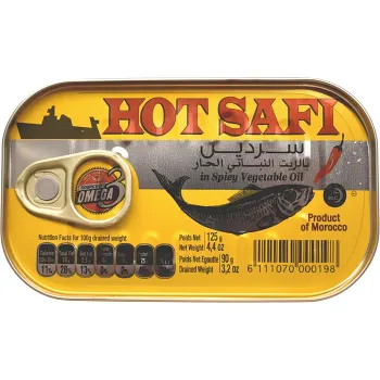 Sardiner I Olja Med Chili 125g Hot Safi.