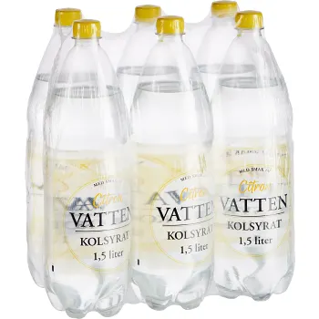 Kolsyrat Vatten Citron 6-p 9l ICA.