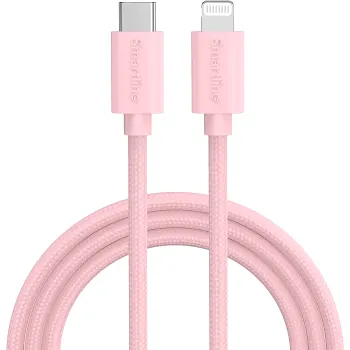 USB-C till Lightning 2m rosa Smartline.