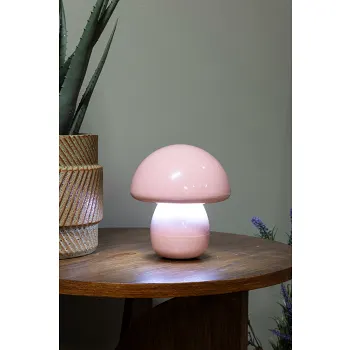 Bordslampa svamp rosa.