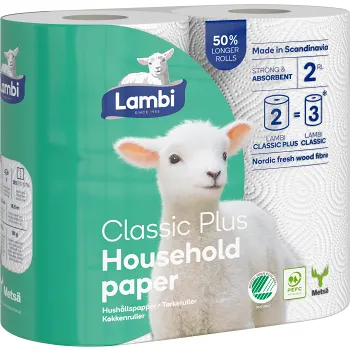 Hushållspapper Classic Plus 2p Lambi.