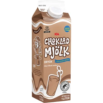 Chokladmjölkdryck Laktosfri 1,6% 1l ICA.