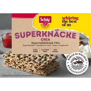 Superknäcke Chia glutenfri 140g Schär.