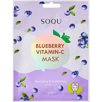 Ansiktsmask Blueberry Vitamin-C Sheet Mask 1-p SOQU.