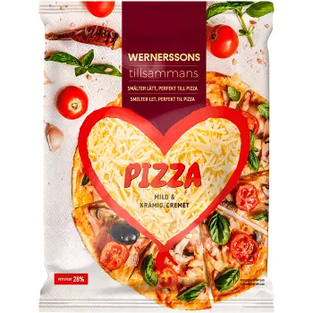Pizzaost Riven 400g Wernerssons.
