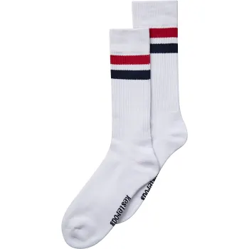 Tennis sock 2p vit/svart 41/45 Resteröds.