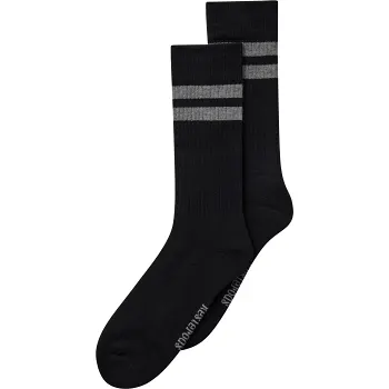 Tennis sock 2p vit/svart 41/45 Resteröds.