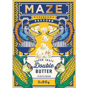 Mikropopcorn Med Smör 240g Maze.