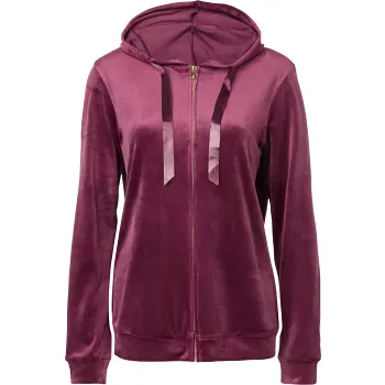 Velourjacka XXL vinröd mywear.