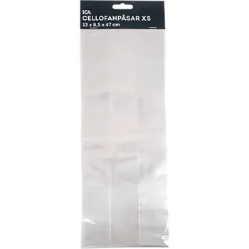 Cellofanpåse 13 x 8,5 x 47 cm 5-p.