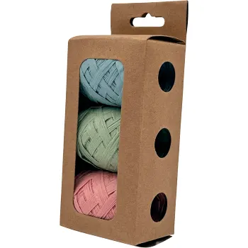 Presentband Rafia 3-pack 10mmx10m.