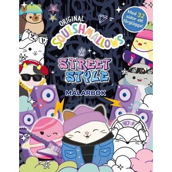 Squishmallows: Street Style målarbok.