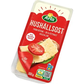 Götene Hushållsost skivad 300 g Arla.