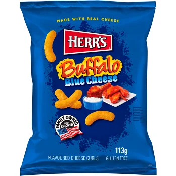 Ostbågar Buffalo Blue Cheese Flavour 113g Herr's.