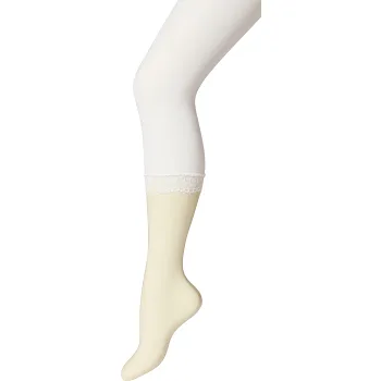 Leggings 50D med spets vit 146/152 mywear.