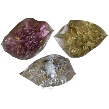 Färgat grönt med flera sorter i buketten 50 cm.