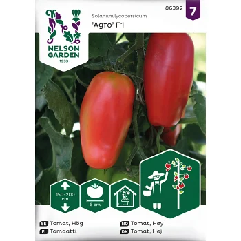 Tomat, Hög, Agro F1 Nelson Garden.