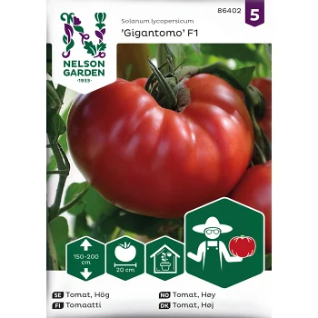 Tomat, Hög, Gigantomo F1 Nelson Garden.