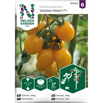 Tomat, Hög, Golden Pearl F1 Nelson Garden.