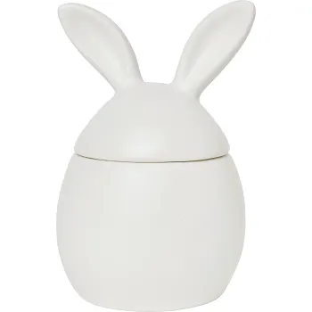 Godisskål hare vit 18 cm.