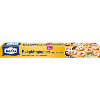 Bakplåtspapper med struktur 8m Toppits.