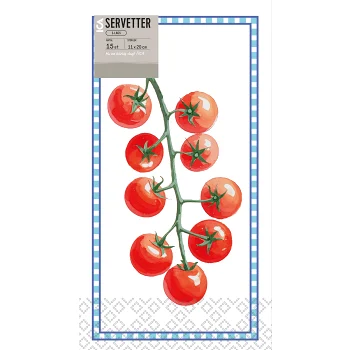 Servett 20cm Tomat 15-p ICA.