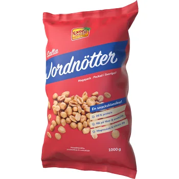 Jordnötter Rostade &amp; saltade 1000g Exotic Snacks.