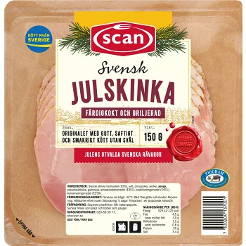 Julskinka Skivad Kokt och Griljerad 150g Scan.
