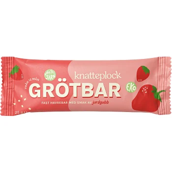 Barnmat Grötbar jordgubb 1år 25g Knatteplock.