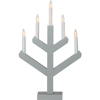 Elljusstake Vinga 5L grå.