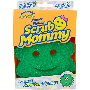 Scrub Mommy Power Flower Grön.
