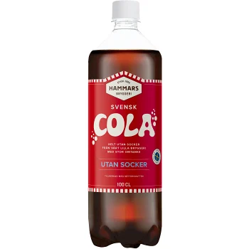 Läsk Cola Svensk Sockerfri 1l Hammars Bryggeri.