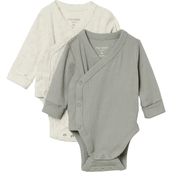 Olottbody grå/beige strl 68 mywear.