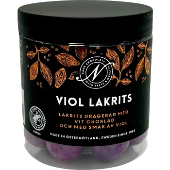 Lakritskulor Viol 150g Narr Chocolate.