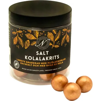 Lakritskulor Saltkola 150g Narr Chocolate.