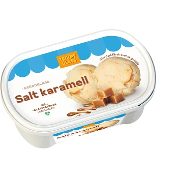 Gräddglass Salt karamell 500ml Triumf Glass.